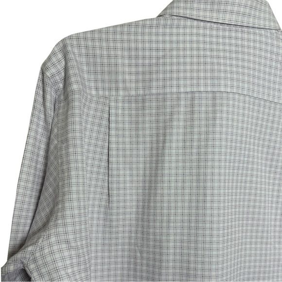 Canali Checkered Button Dress Shirt Size 41 Neck 16 Large Made in Italy Cotton - Picture 5 of 7